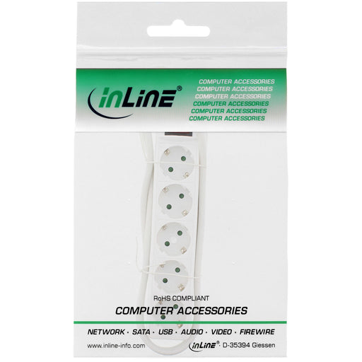 EAN 4043718210480 - InLine 16451G base múltiple 1,5 m 5 salidas AC Blanco imagen 2