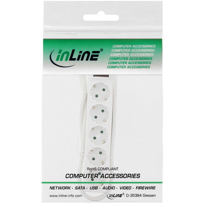 EAN 4043718210480 - InLine 16451G base múltiple 1,5 m 5 salidas AC Blanco imagen 2