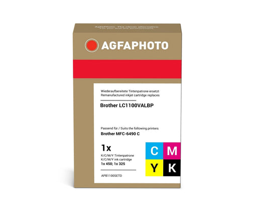 EAN 4250164824943 - AgfaPhoto LC980/1100 cartucho de tinta 4 pieza(s) Compatible Rendimiento estándar Negro, Cian, Magenta, A imagen 2