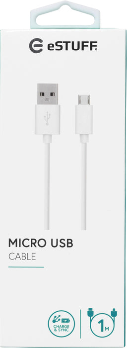 EAN 5706998094452 - eSTUFF ES603007 cable USB USB 2.0 1 m USB A Micro-USB B Blanco imagen 2