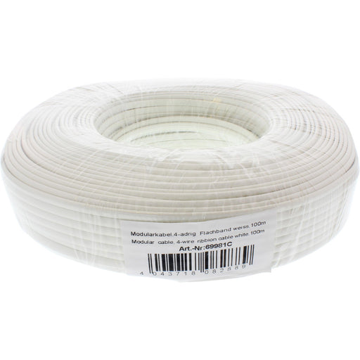 EAN 4043718082889 - InLine 69981C cable telefónico 100 m Blanco imagen 2