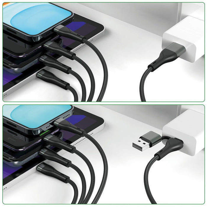 EAN 4252011908172 - 4smarts 541023 cable USB 1,2 m USB A/USB C USB C/Micro USB-A/Lightning Negro imagen 4