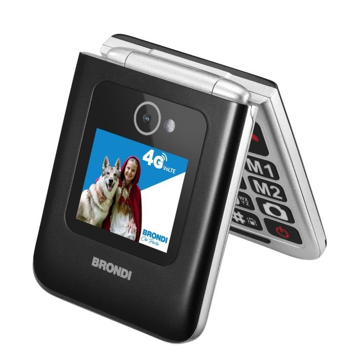 EAN 8015908820102 - Brondi AMICO TUO 4G 6,1 cm (2.4") Negro, Metálico Teléfono para personas mayores imagen 5