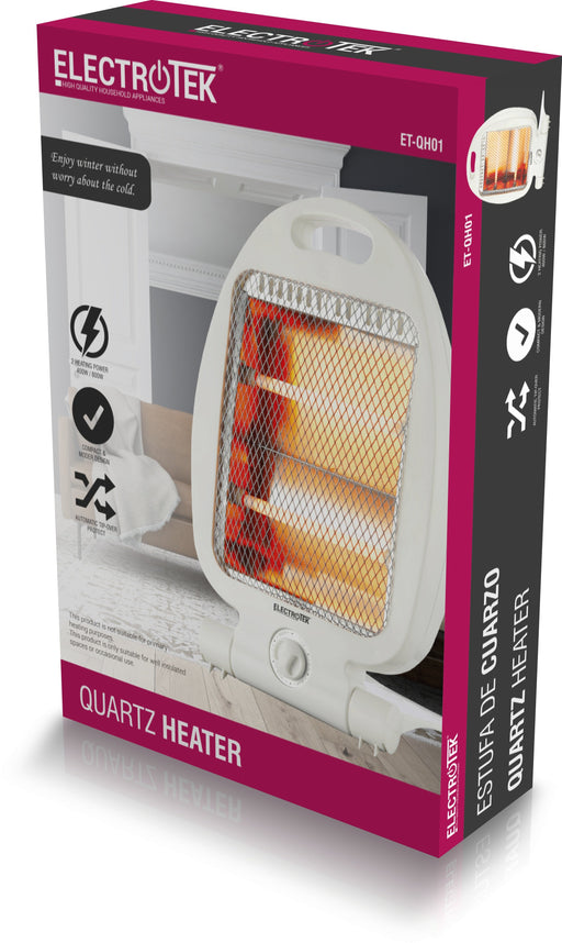 EAN 8436568810812 - THULOS ET-QH01 calefactor eléctrico Interior Blanco 800 W Calefactor eléctrico de cuarzo imagen 2