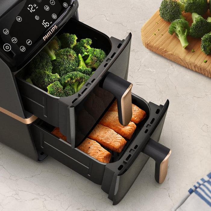 EAN 8720389072239 - Philips 4000 series Dual Stack Airfryer Vertical Basket 10L Independiente 2750 W Freidora de aire calient imagen 2