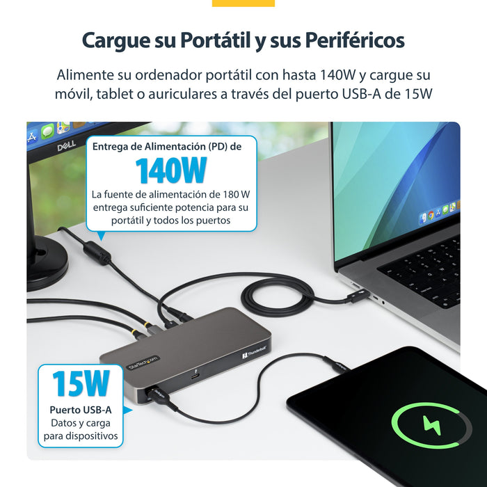 EAN 0065030925709 - StarTech.com 303UE-TB5-HUB hub de interfaz Thunderbolt 5 80 Mbit/s Gris imagen 8