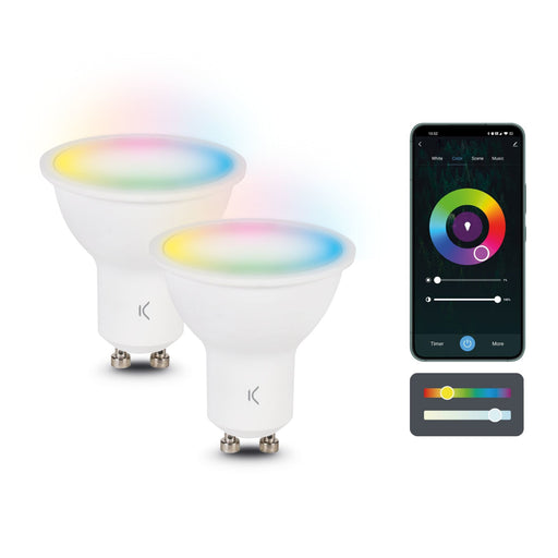 EAN 8427542125886 - Ksix BXBULBGU12 lámpara LED Azul, Blanco frío, Verde, Rojo, Blanco cálido imagen 1