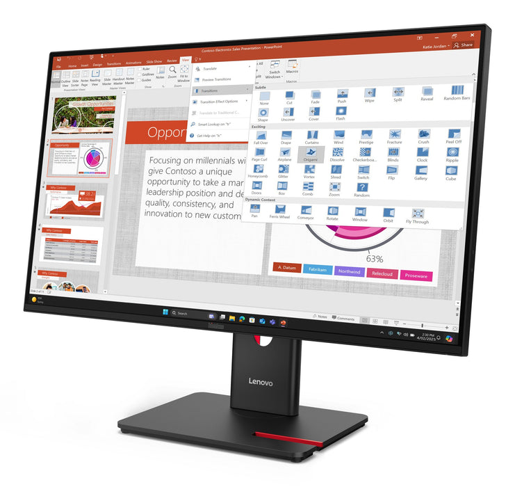 EAN 0198155815652 - Lenovo ThinkVision T27-40 pantalla para PC 68,6 cm (27") 1920 x 1080 Pixeles Full HD LED Negro imagen 2