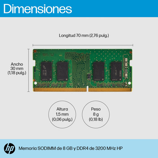 EAN 0197192782040 - HP 8GB DDR4 3200 SODIMM Memory módulo de memoria 1 x 8 GB 3200 MT/s 260-pin SO-DIMM imagen 2