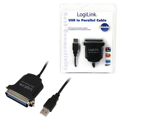 EAN 4052792005745 - LogiLink AU0003C cable paralelo Negro 1,5 m imagen 1