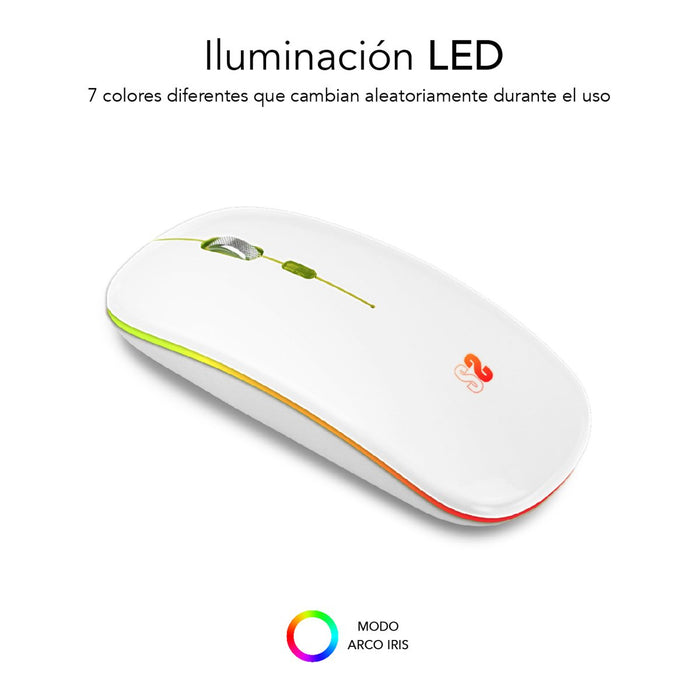 EAN 8436586742034 - SUBBLIM SUBMO-LDFLAT2 ratón Oficina Ambidextro RF Wireless + Bluetooth + USB Type-A Óptico 1600 DPI imagen 3