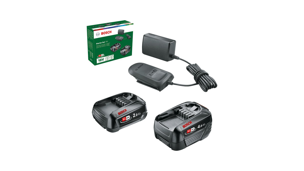 EAN 4053423231434 - Bosch Starter-Set 18V - 2 x Akku (2,0 Ah + 4,0 Ah) Juego de cargador y baterías imagen 2