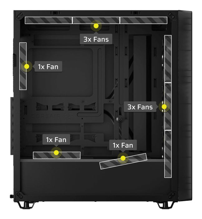 EAN 0840440419686 - Corsair 3200D RS ARGB Mid-Tower PC Case - Smoke Midi Tower Negro imagen 14