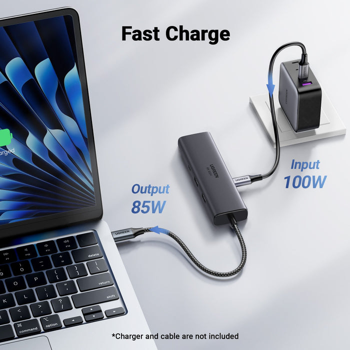 EAN 6941876240005 - Ugreen REVODOK 6-IN-1 4K@60HZ HDMI ETH DOCK Acoplamiento Base Gris imagen 6