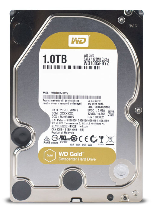 EAN 0718037820132 - Western Digital Gold disco duro interno 1 TB 7200 RPM 128 MB 3.5" Serial ATA III imagen 3