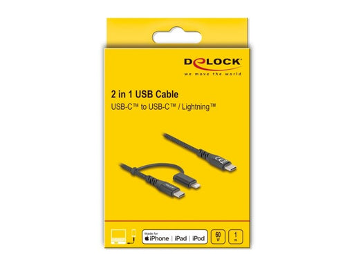 EAN 4043619811700 - DeLOCK 81170 cable USB USB 2.0 1 m USB C USB C/Lightning Negro imagen 2