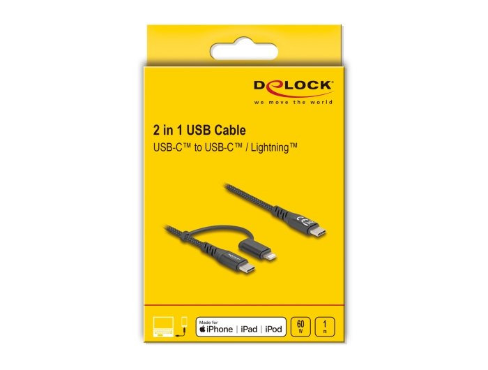 EAN 4043619811700 - DeLOCK 81170 cable USB USB 2.0 1 m USB C USB C/Lightning Negro imagen 2