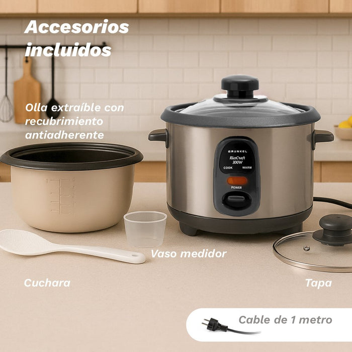 EAN 8426156019192 - Grunkel RC-18L arrocera 1,8 L 700 W Acero inoxidable imagen 5