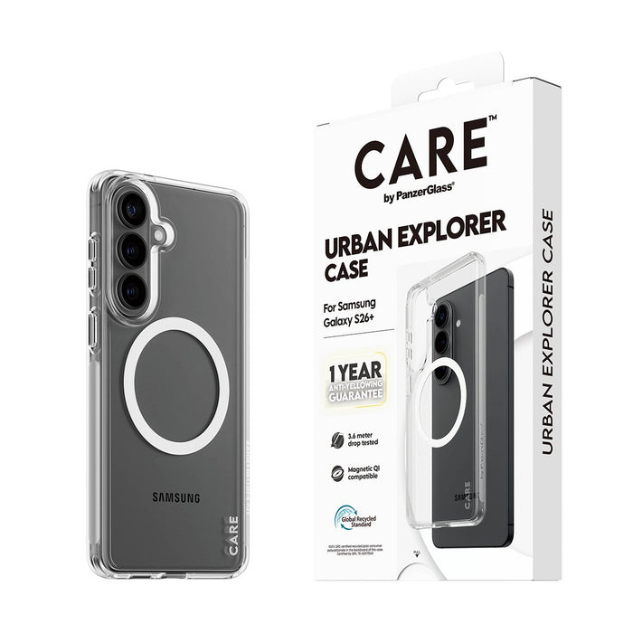 EAN 5715685034121 - PanzerGlass CARE™ by ® Urban Explorer Case Transparent w. White Qi Samsung Galaxy S26+ funda para teléfon imagen 6