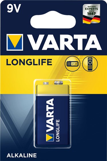 EAN 4008496525423 - Varta Longlife Extra 9V Batería de un solo uso Alcalino imagen 1