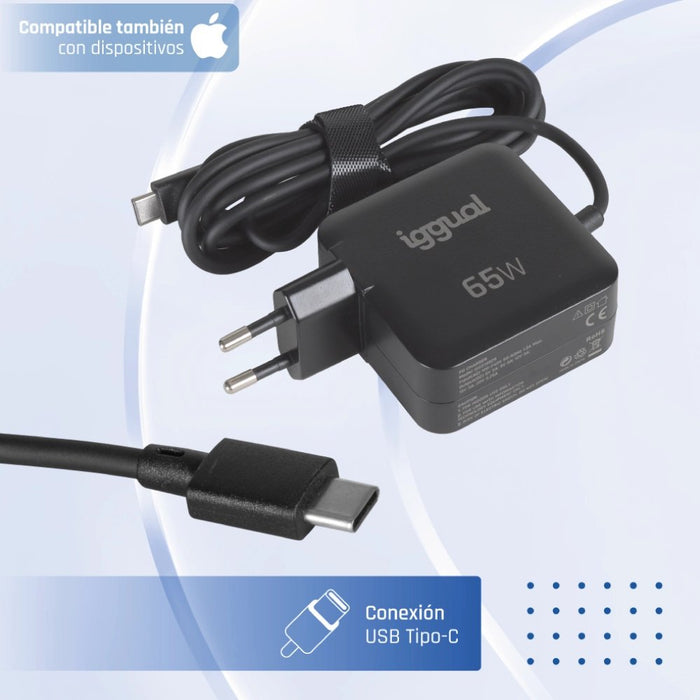 EAN 8435364319925 - iggual PD 65W Universal Negro Corriente alterna Carga rápida Interior imagen 6