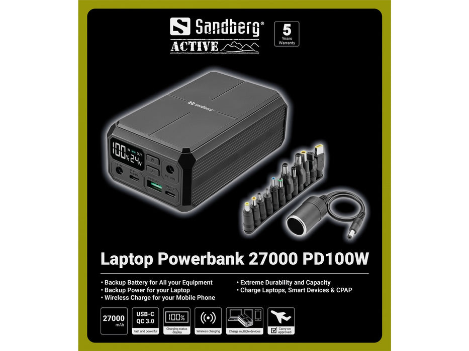 EAN 5705730421136 - Sandberg Laptop Powerbank 27000 PD100W imagen 7