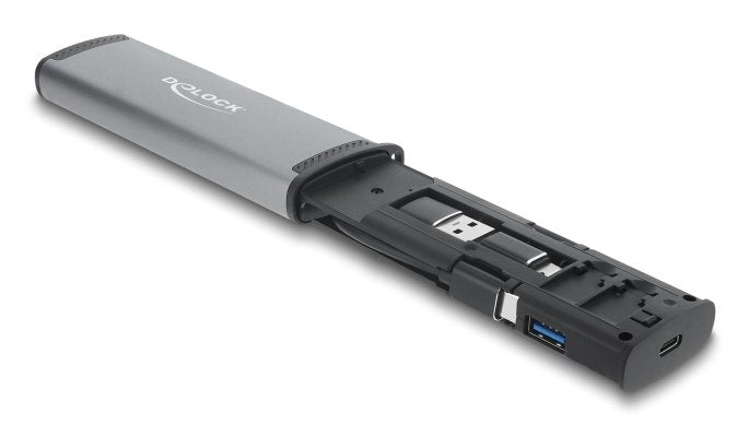 EAN 4043619910182 - DeLOCK 91018 lector de tarjeta USB 3.2 Gen 1 (3.1 Gen 1) Type-A/Type-C Negro, Gris imagen 3