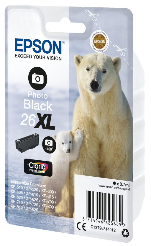 EAN 8715946625676 - Epson Polar bear C13T26314022 cartucho de tinta 1 pieza(s) Original Foto negro imagen 1