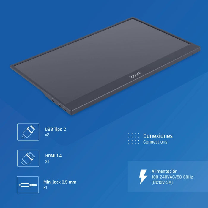 EAN 8435364319987 - iggual MPL156 pantalla para PC 39,6 cm (15.6") 1920 x 1080 Pixeles Full HD LED Negro imagen 12
