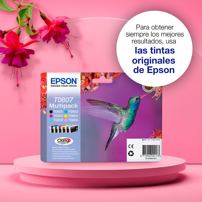 EAN 8715946542553 - Epson Hummingbird T0807 cartucho de tinta 1 pieza(s) Original Negro, Cian, Cian claro, Magenta claro, Mag imagen 9