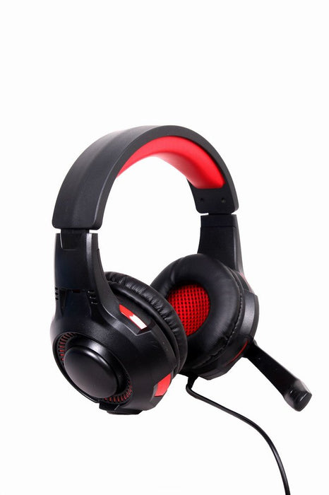 EAN 8716309110693 - Gembird GHS-U-5.1-01 auricular y casco Auriculares Alámbrico Diadema Juego Negro, Rojo imagen 1