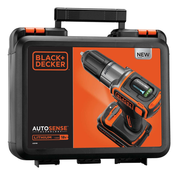 EAN 5035048447536 - Black & Decker ASD18K-QW taladro Sin llave Negro, Naranja imagen 5