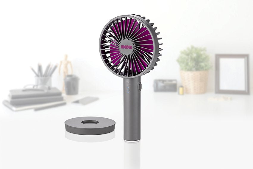 EAN 4011689866296 - Unold Breezy II Gris, Púrpura 10 cm Ventilador de mano imagen 12