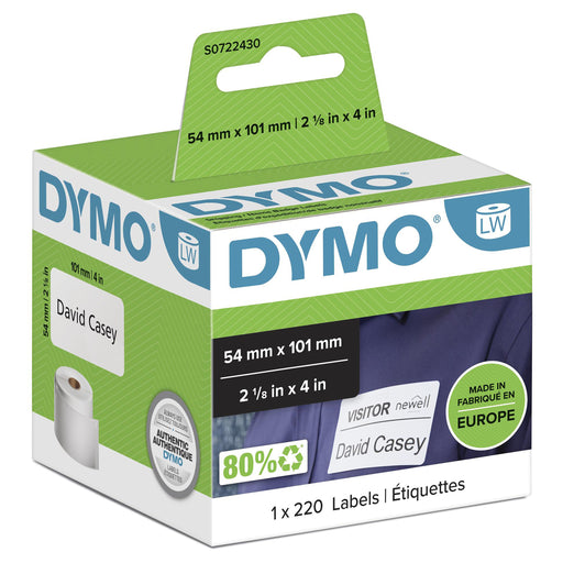 EAN 5411313990141 - DYMO LW - Shipping / Name Badge Labels - 54 x 101 mm - S0722430 Blanco Etiqueta para impresora autoadhesi imagen 2