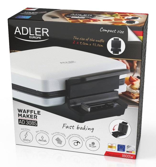 EAN 5905575906410 - Adler AD 3085 gofrera 2 barquillo(s) 1800 W Negro, Blanco imagen 11