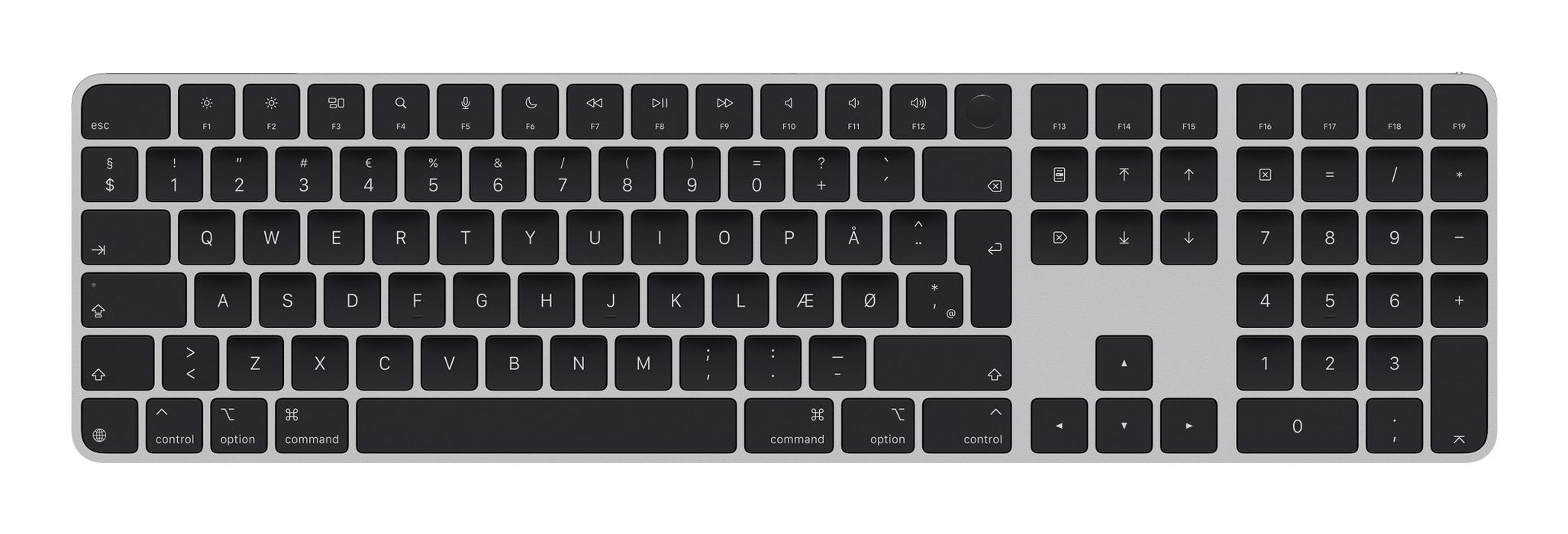 EAN 0195949655418 - Apple Magic teclado Universal USB + Bluetooth QWERTY Danés Negro imagen 1