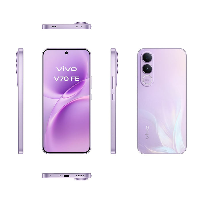 EAN 6932204524195 - VIVO V70 FE 17,4 cm (6.83") SIM doble Android 16.0 5G USB Tipo C 8 GB 256 GB 7000 mAh Púrpura imagen 4