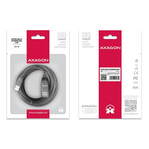 EAN 8595247902320 - Axagon ADR-205 cable USB USB 2.0 5 m USB A Negro imagen 8
