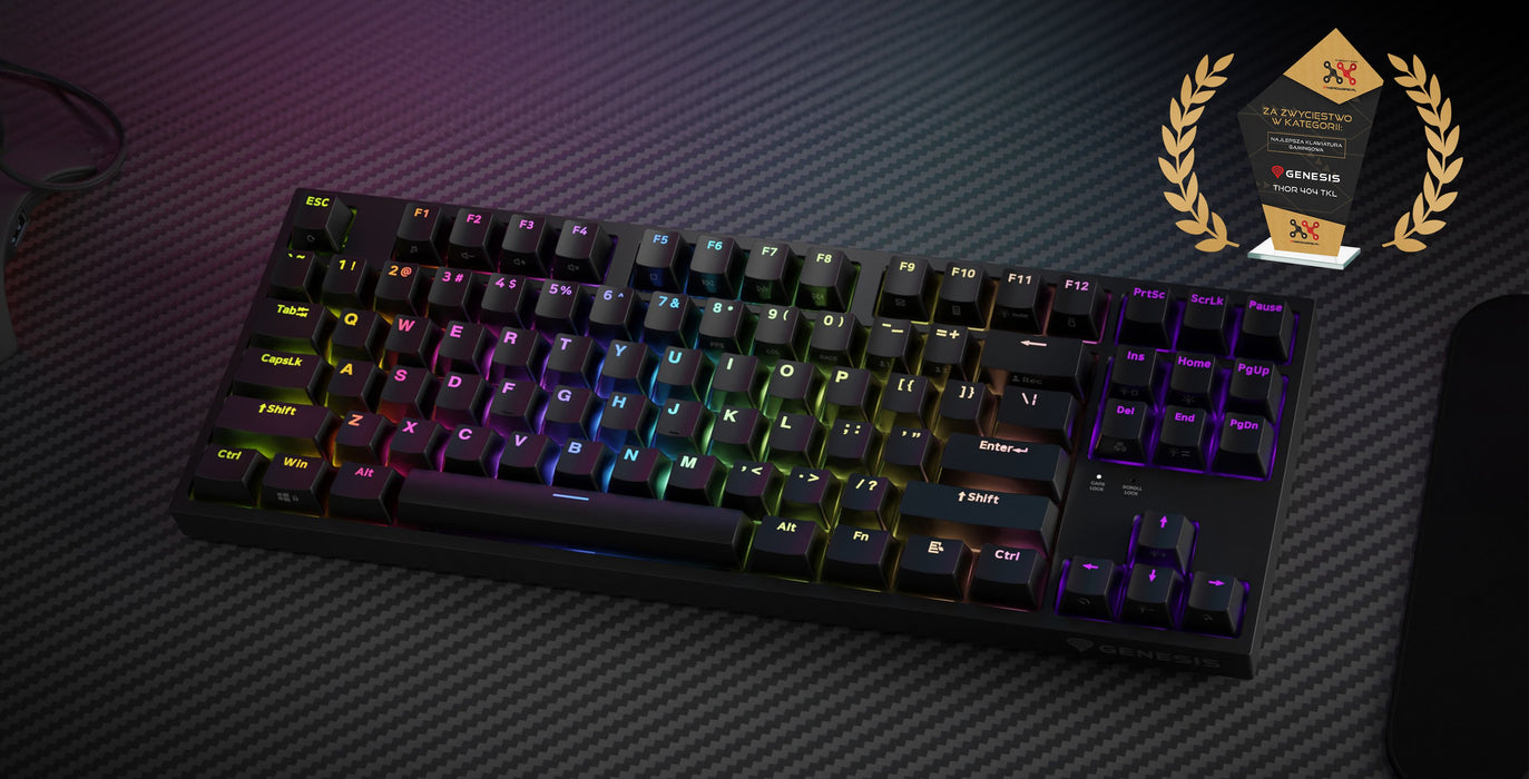 EAN 5901969443196 - GENESIS Thor 404 TKL teclado Juego USB QWERTY Internacional de EE.UU. Negro imagen 16