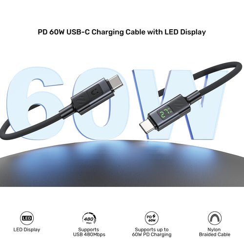 EAN 4894160058928 - UNITEK PD 60W USB-C 3M cable USB USB 2.0 USB C 0,48 Gbit/s Negro imagen 4