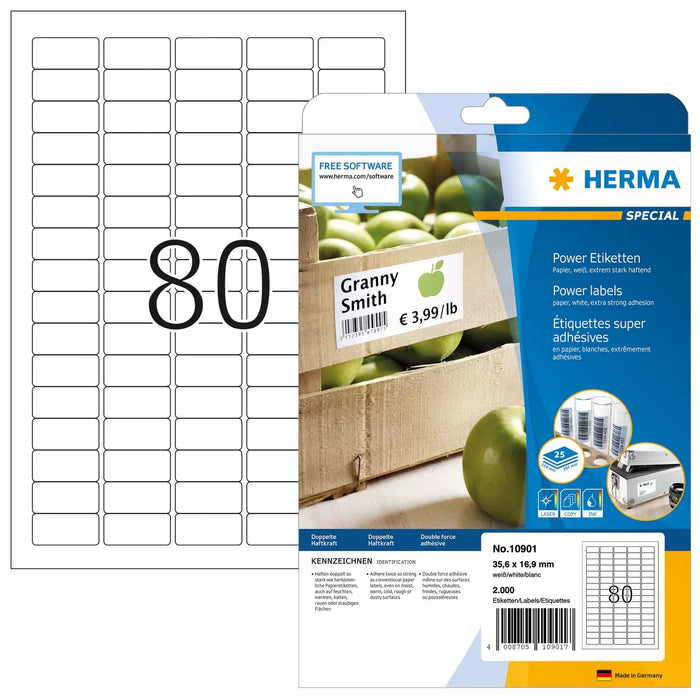 EAN 4008705109017 - HERMA 10901 etiqueta de impresora Blanco Etiqueta para impresora autoadhesiva imagen 1
