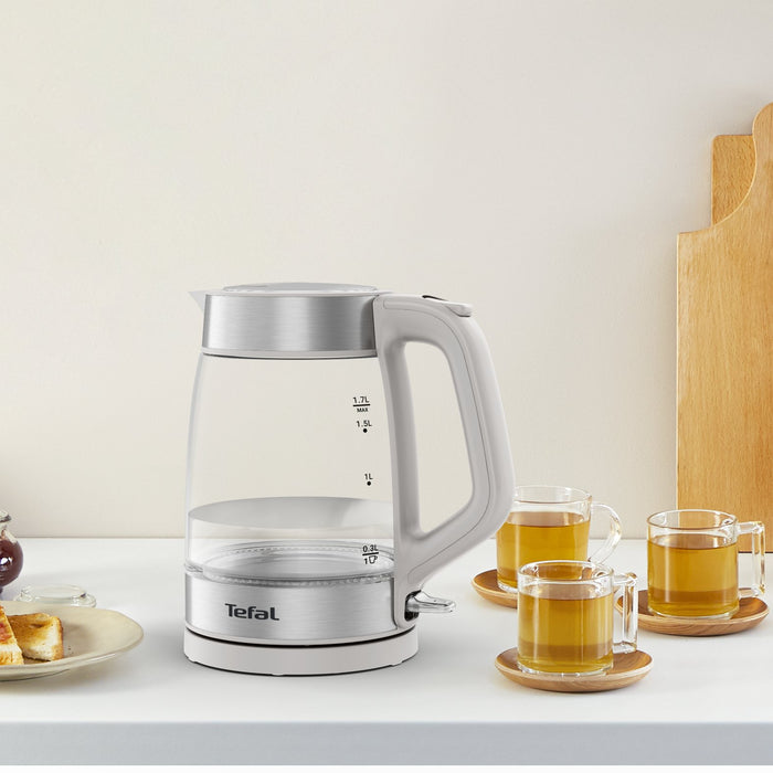 EAN 3045387293871 - Tefal Glass Kettle KI605B30 tetera eléctrica 1,7 L 2200 W Gris, Plata, Transparente imagen 5