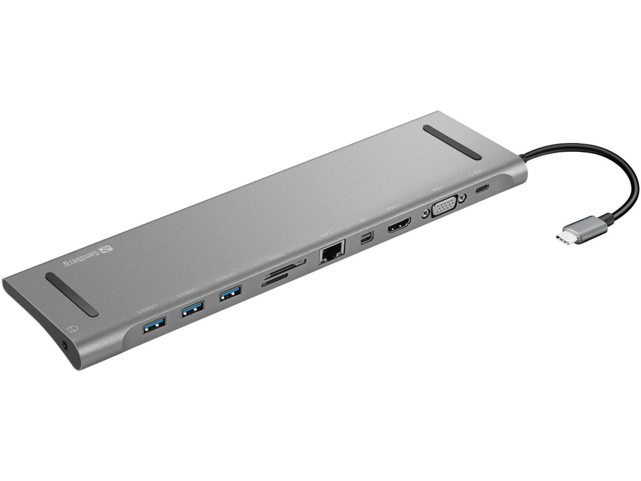 EAN 5705730136238 - Sandberg 136-23 base para portátil y replicador de puertos USB 3.2 Gen 1 (3.1 Gen 1) Type-C Plata imagen 1