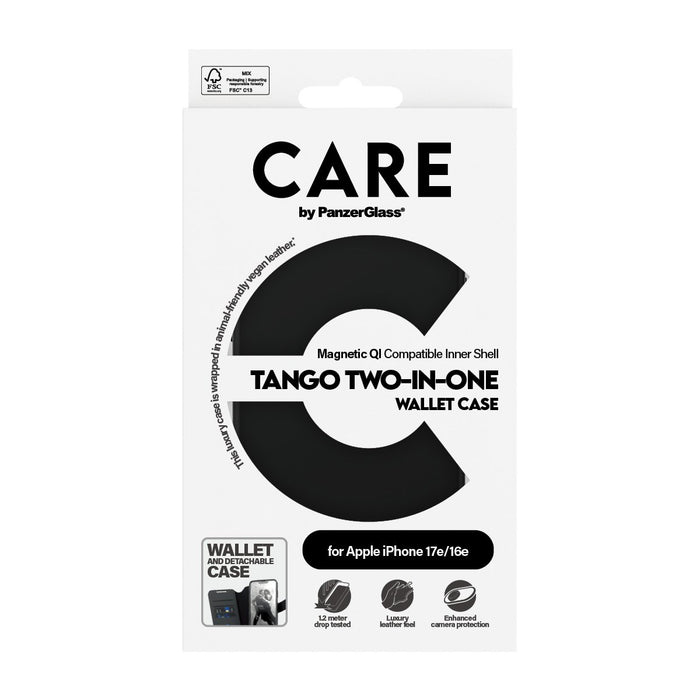 EAN 5715685021435 - PanzerGlass CARE™ by ® Tango 2-in-1 Wallet Case w. Qi iPhone 17e | 16e funda para teléfono móvil Negro imagen 4
