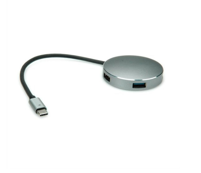 EAN 7630049610866 - ROLINE 14.02.5036 hub de interfaz USB 3.2 Gen 1 (3.1 Gen 1) Type-C 5000 Mbit/s Negro, Acero inoxidable imagen 4