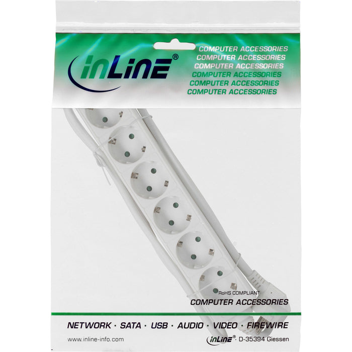 EAN 4043718168804 - InLine 16463W base múltiple 3 m 6 salidas AC Blanco imagen 2