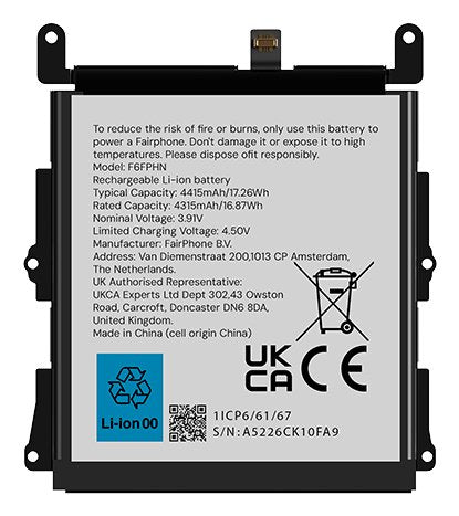 EAN 8718819377856 - Fairphone F6BATT-1ZW-WW1 recambio del teléfono móvil Batería Negro imagen 2