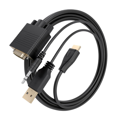 EAN 8435739904800 - AISENS A122-1013 adaptador de cable de vídeo 1 m HDMI tipo A (Estándar) VGA (D-Sub) + 3.5mm + USB Type-A imagen 2