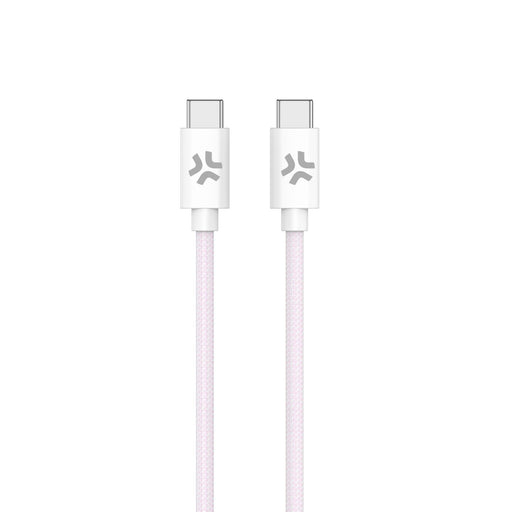 EAN 8021735207696 - Celly USBCUSBCCOTTPK cable USB 1,5 m USB C Rosa, Blanco imagen 1