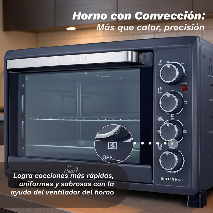 EAN 8426156019253 - Grunkel HR-38PRO horno 38 L 2000 W Negro, Acero imagen 3